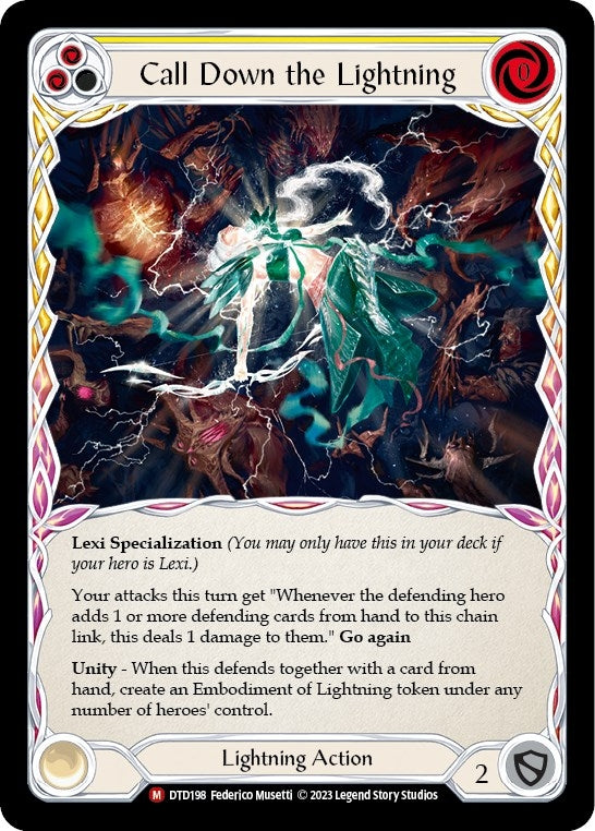 Call Down the Lightning (198) [DTD] - Flesh and Blood TCG Single