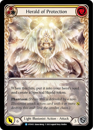 Herald of Protection (Yellow) (15) [DTD] - Flesh and Blood TCG Single