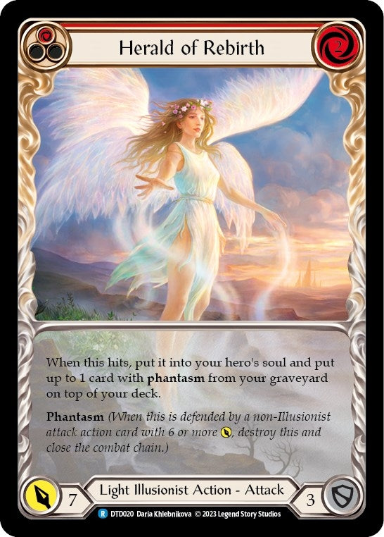 Herald of Rebirth (Red) (20) [DTD] - Flesh and Blood TCG Single