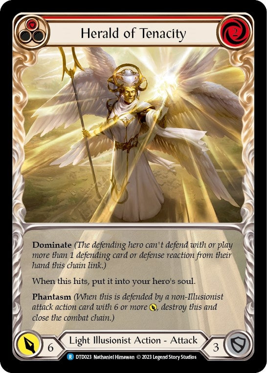 Herald of Tenacity (Red) (23) [DTD] - Flesh and Blood TCG Single