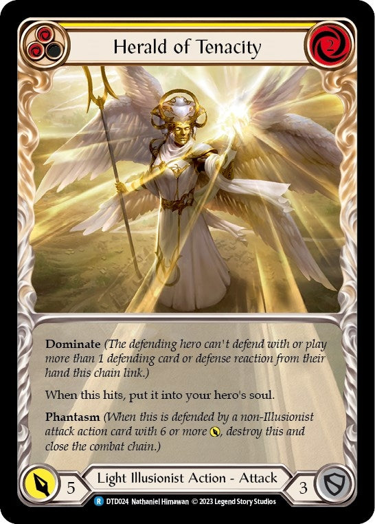 Herald of Tenacity (Yellow) (24) [DTD] - Flesh and Blood TCG Single