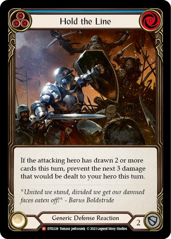 Hold the Line (228) [DTD] - Flesh and Blood TCG Single