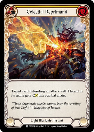Celestial Reprimand (Yellow) (39) [DTD] - Flesh and Blood TCG Single