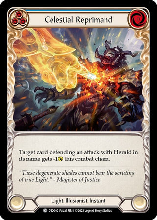 Celestial Reprimand (Blue) (40) [DTD] - Flesh and Blood TCG Single