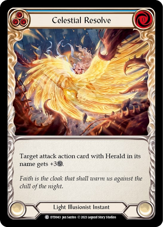 Celestial Resolve (Blue) (43) [DTD] - Flesh and Blood TCG Single