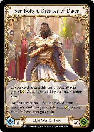 Ser Boltyn Breaker of Dawn (44) [DTD] - Flesh and Blood TCG Single