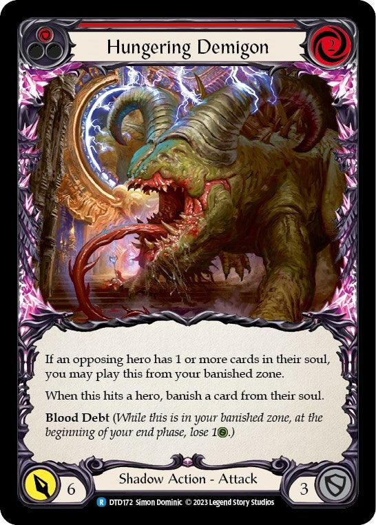 Hungering Demigon (Red) (172) [DTD] - Flesh and Blood TCG Single