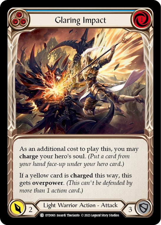 Glaring Impact (Blue) (65) [DTD] - Flesh and Blood TCG Single