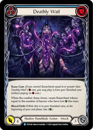 Deathly Wail (Blue) (148) [DTD] - Flesh and Blood TCG Single