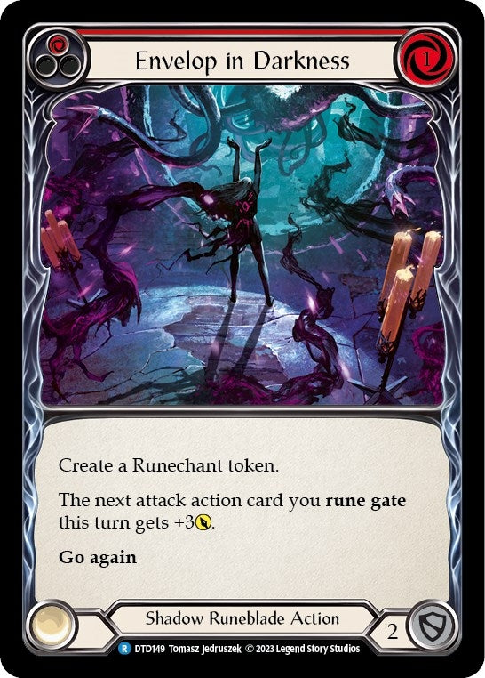 Envelop in Darkness (Red) (149) [DTD] - Flesh and Blood TCG Single