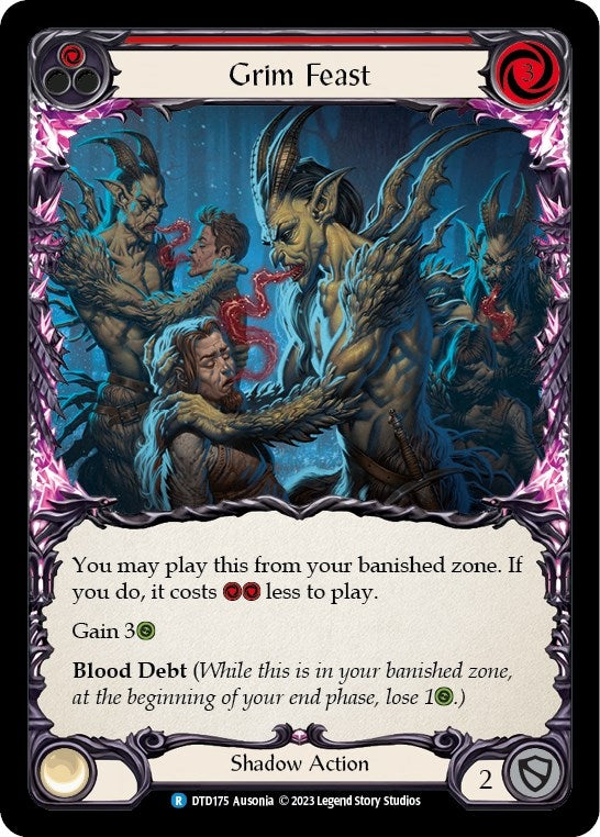 Grim Feast (Red) (175) [DTD] - Flesh and Blood TCG Single