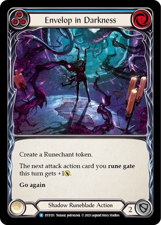 Envelop in Darkness (Blue) (151) [DTD] - Flesh and Blood TCG Single