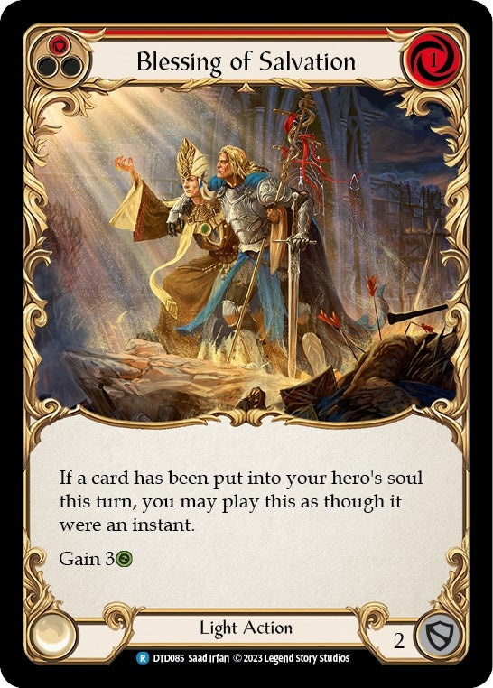 Blessing of Salvation (Red) (85) [DTD] - Flesh and Blood TCG Single