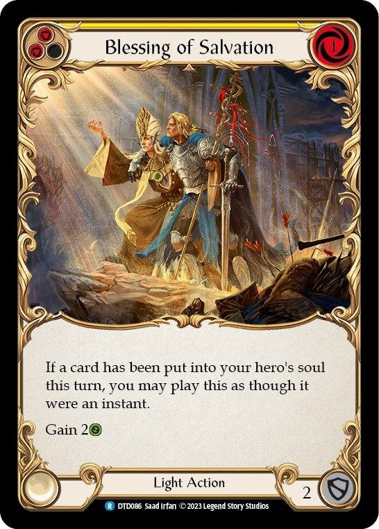 Blessing of Salvation (Yellow) (86) [DTD] - Flesh and Blood TCG Single