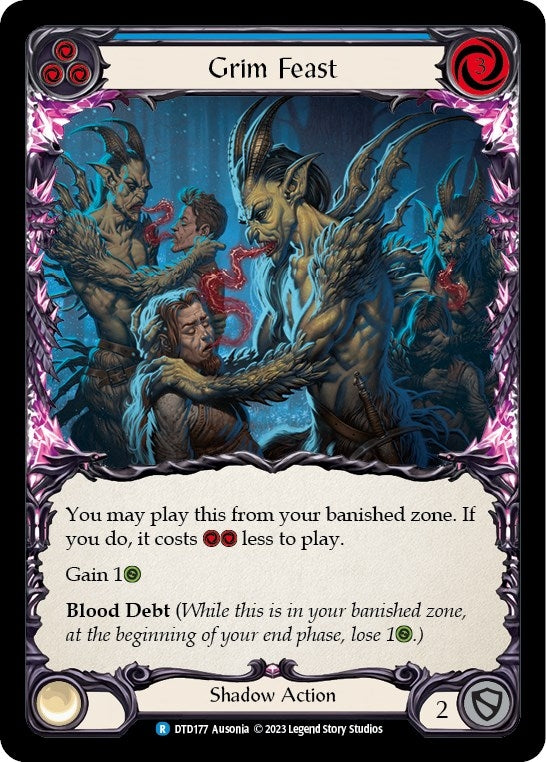 Grim Feast (Blue) (177) [DTD] - Flesh and Blood TCG Single