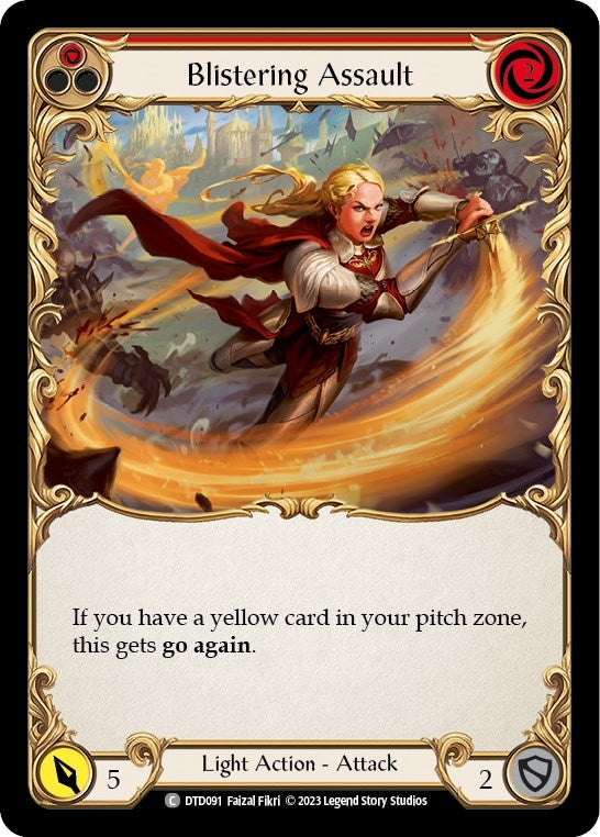 Blistering Assault (Red) (91) [DTD] - Flesh and Blood TCG Single