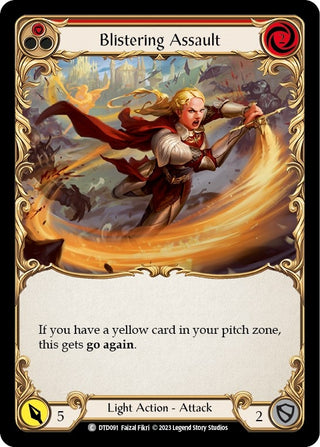 Blistering Assault (Red) (91) [DTD] - Flesh and Blood TCG Single