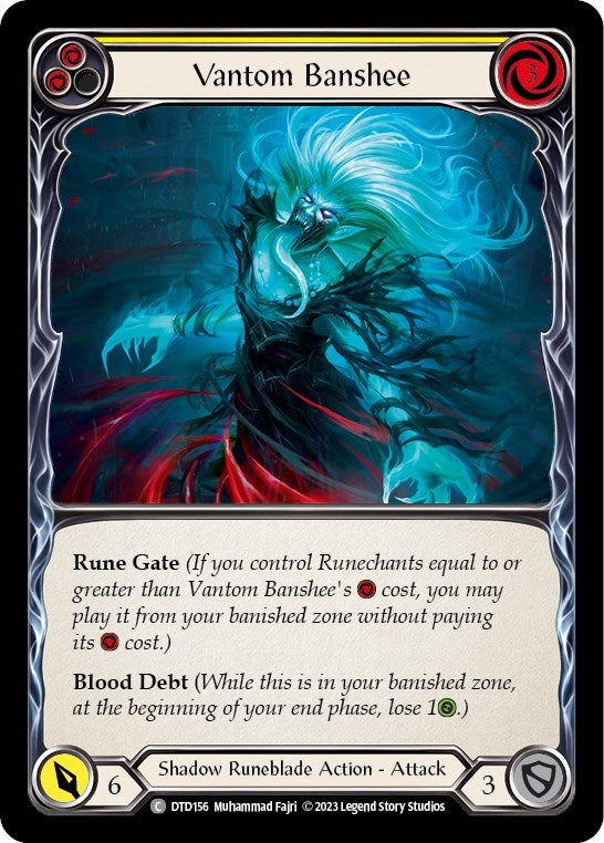 Vantom Banshee (Yellow) (156) [DTD] - Flesh and Blood TCG Single