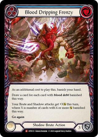Blood Dripping Frenzy (111) [DTD] - Flesh and Blood TCG Single