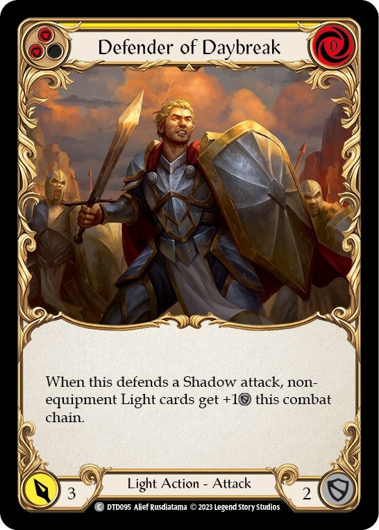 Defender of Daybreak (Yellow) (95) [DTD] - Flesh and Blood TCG Single