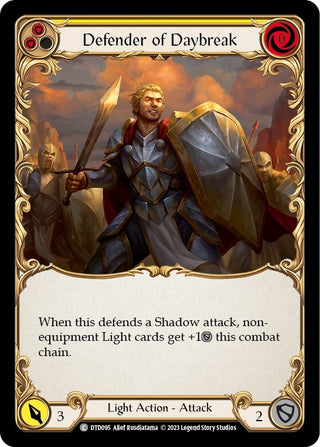 Defender of Daybreak (Yellow) (95) [DTD] - Flesh and Blood TCG Single
