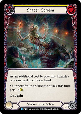 Shaden Scream (Yellow) (119) [DTD] - Flesh and Blood TCG Single