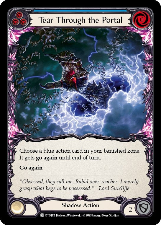 Tear Through the Portal (Blue) (192) [DTD] - Flesh and Blood TCG Single