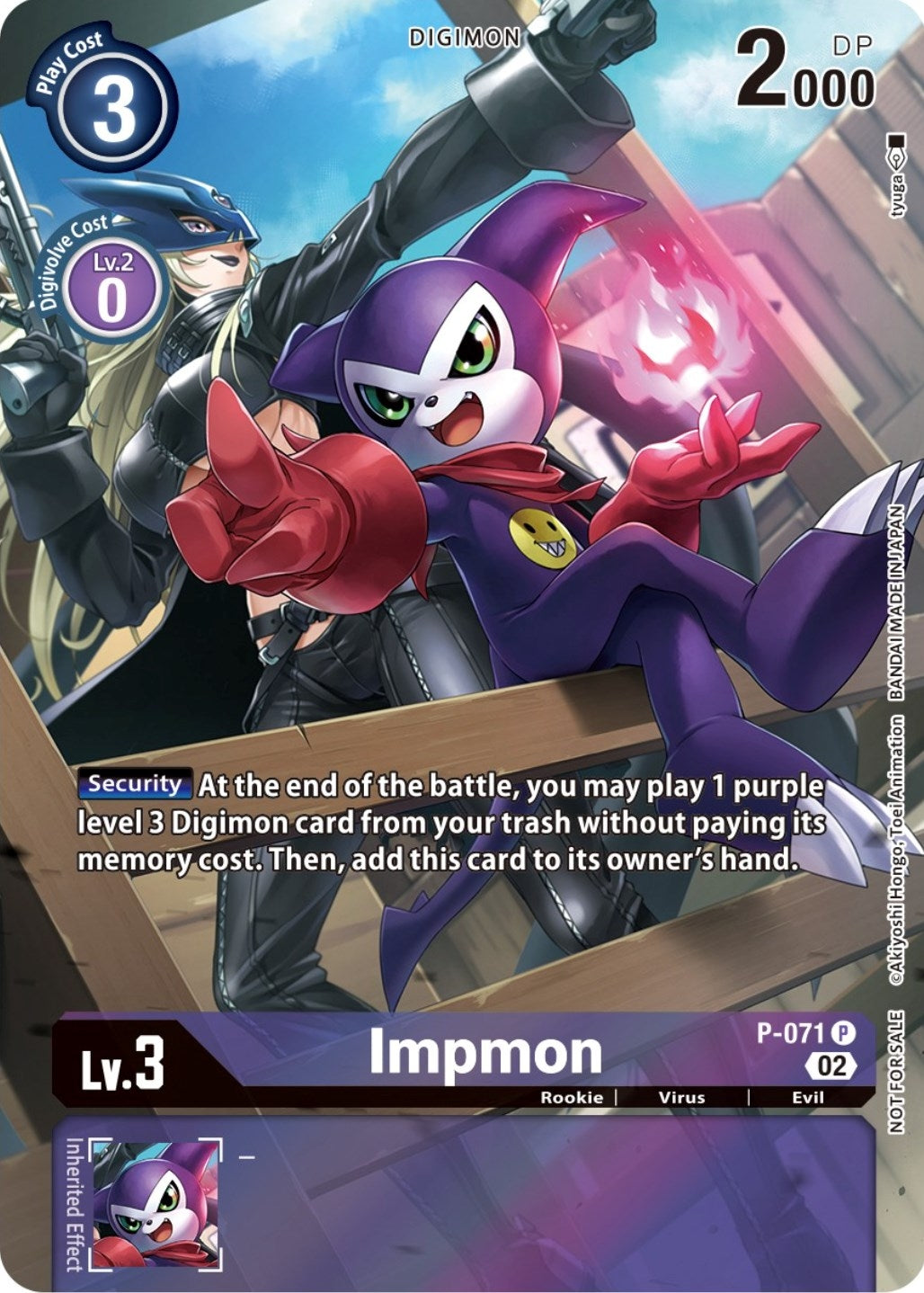 Impmon - P-071 (Official Tournament Pack Vol.10) (71) [D-PR] - Digimon Card Game Single