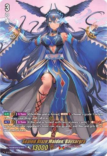 Sealed Blaze Maiden Bavsargra (1002) [D-CS01] - Cardfight Vanguard Single