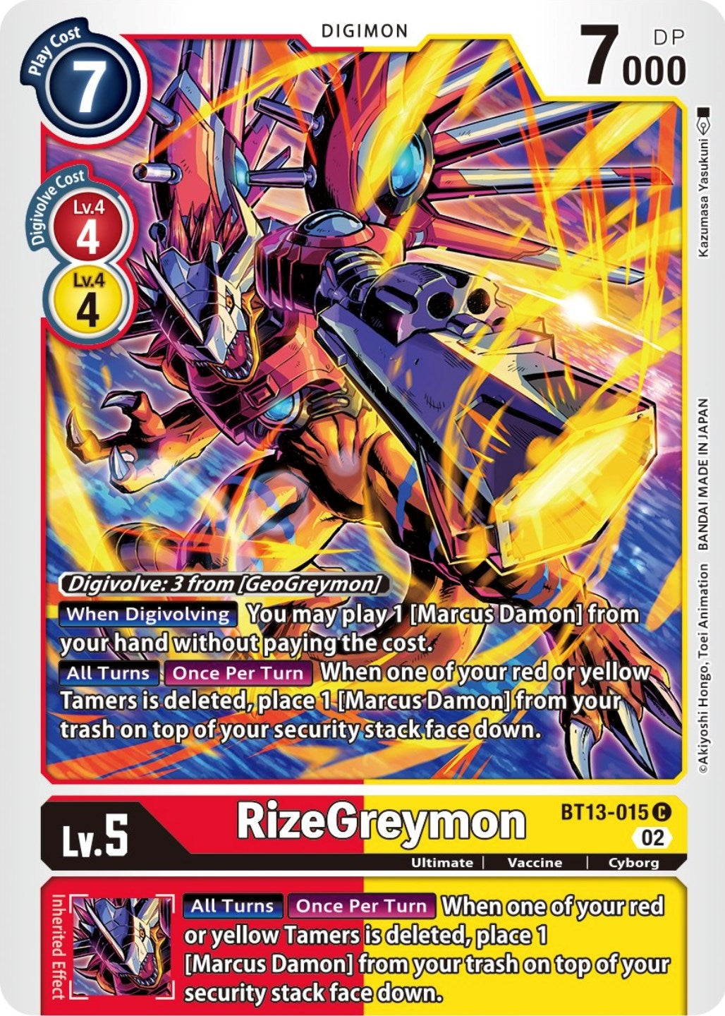 RizeGreymon (13015) [BT13] - Digimon Card Game Single
