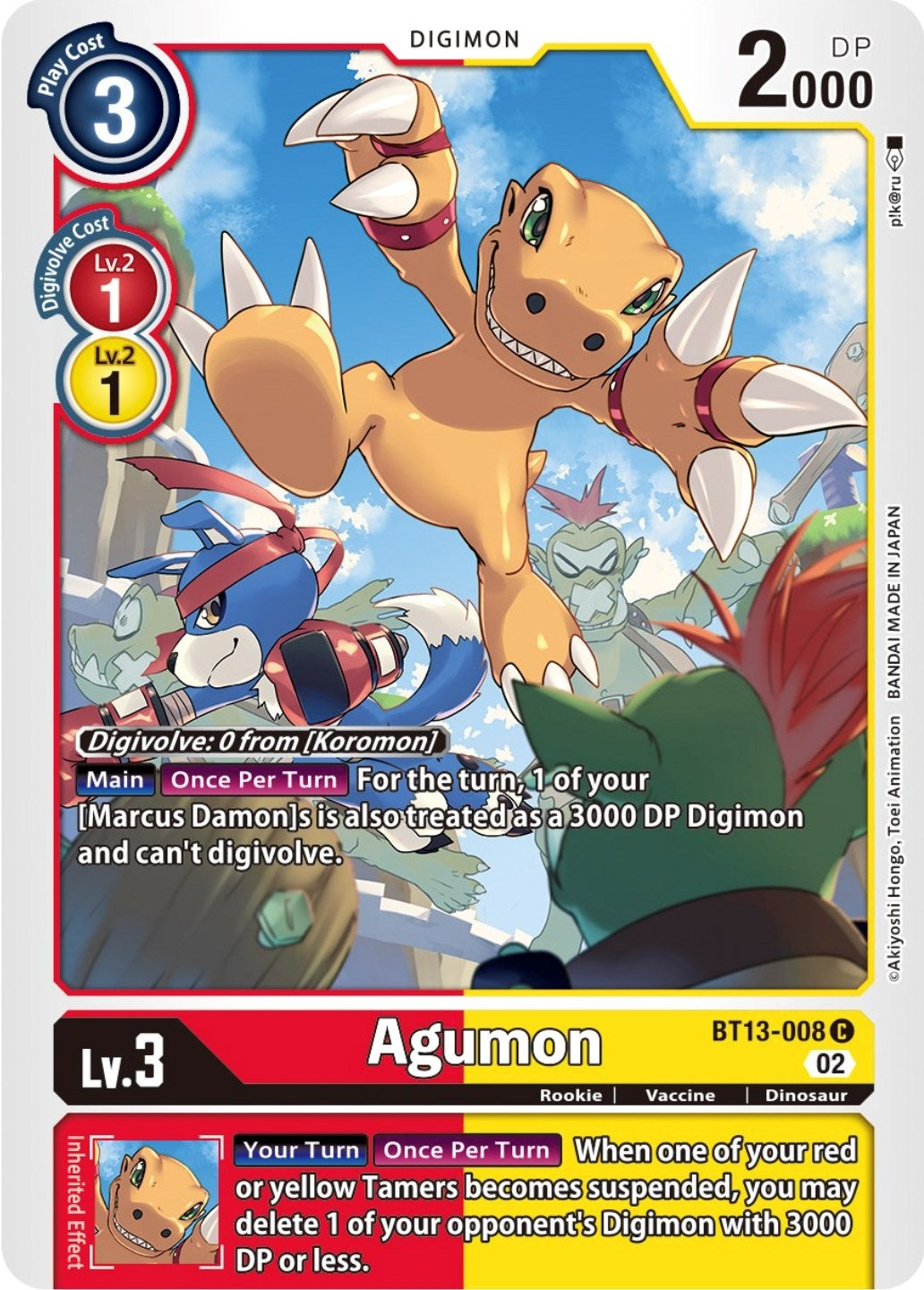Agumon (13008) [BT13] - Digimon Card Game Single