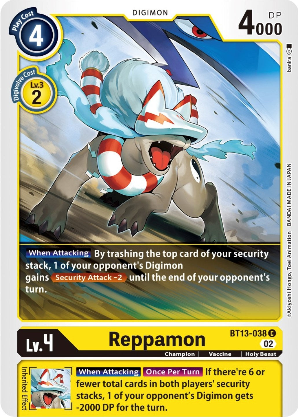 Reppamon (13038) [BT13] - Digimon Card Game Single