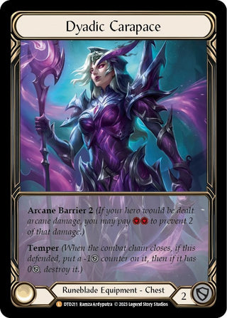 Dyadic Carapace (Extended Art) (211) [DTD] - Flesh and Blood TCG Single