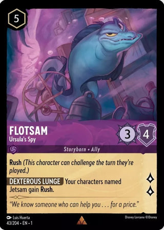 Flotsam - Ursula’s Spy (43) (1) - Disney Lorcana Single
