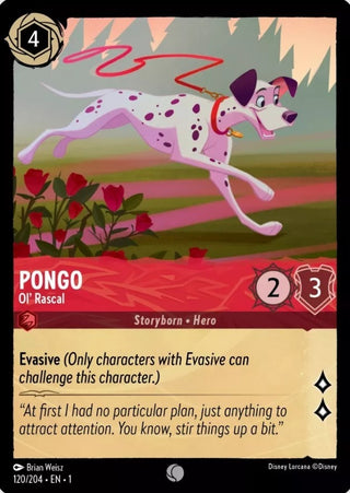 Pongo - Ol’ Rascal (120) (1) - Disney Lorcana Single