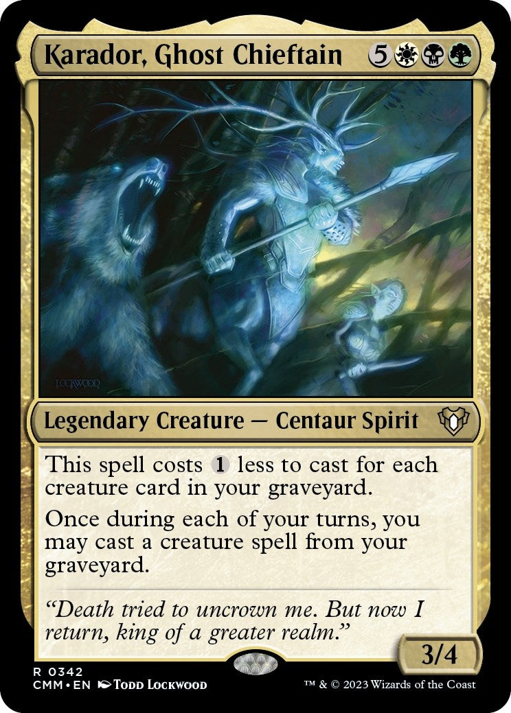 Karador Ghost Chieftain (342) [CMM] - MTG Single