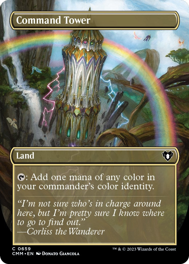 Command Tower (Borderless) (659) [CMM] - MTG Single