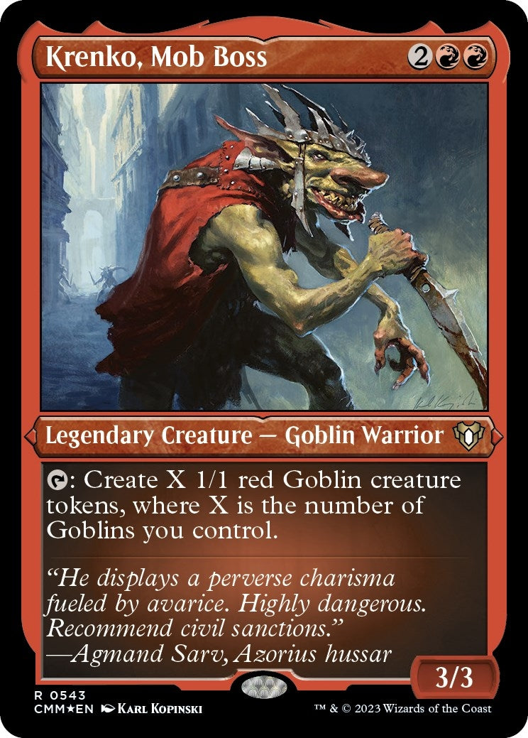 Krenko Mob Boss (Foil Etched) (543) [CMM] - MTG Single