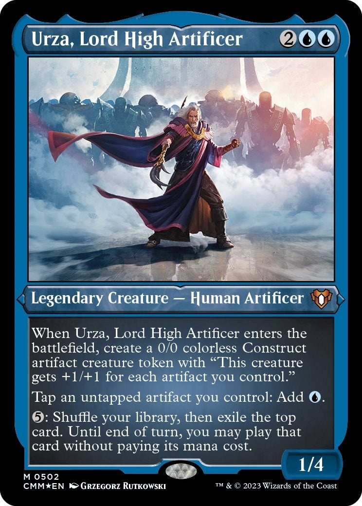Urza Lord High Artificer (Foil Etched) (502) [CMM] - MTG Single