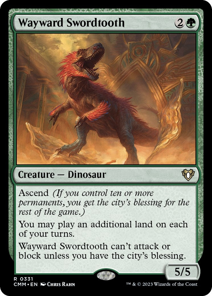 Wayward Swordtooth (331) [CMM] - MTG Single