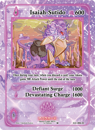 Isaiah-Sutido (Holo) (6) (GU1E) - Akora TCG Single