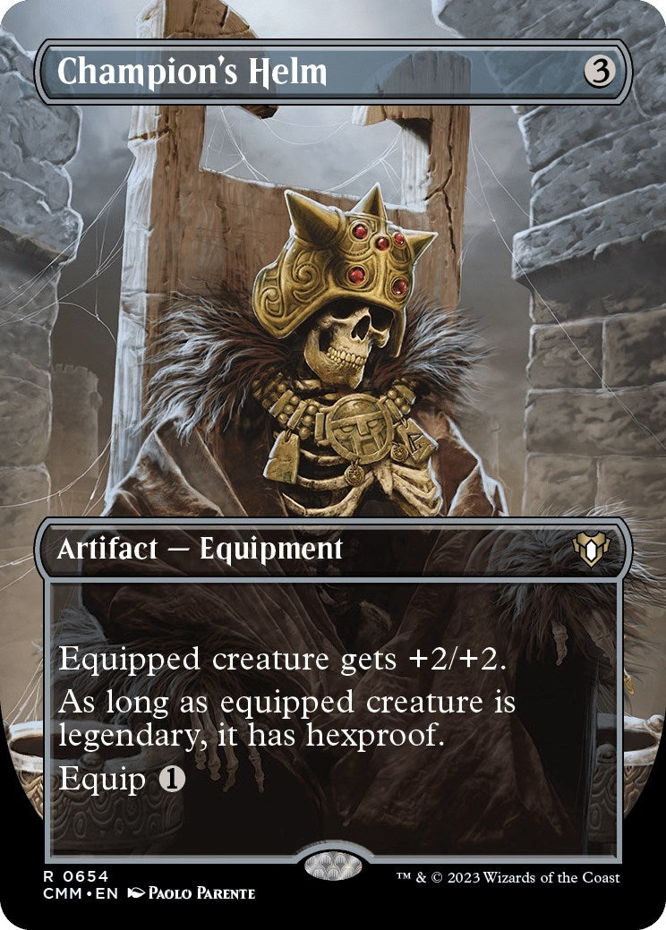 Champion’s Helm (Borderless) (654) [CMM] - MTG Single