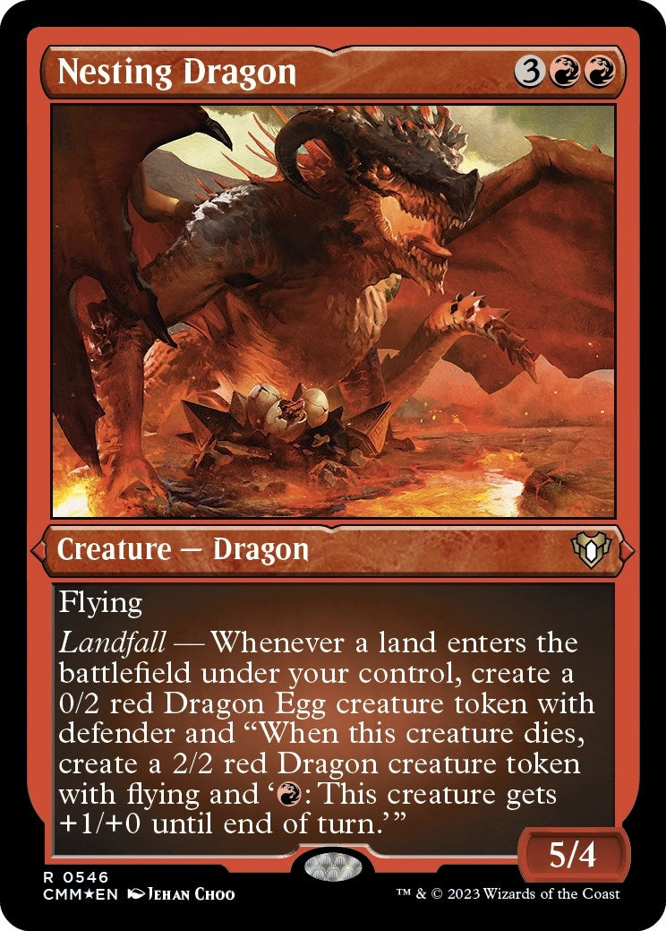 Nesting Dragon (Foil Etched) (546) [CMM] - MTG Single