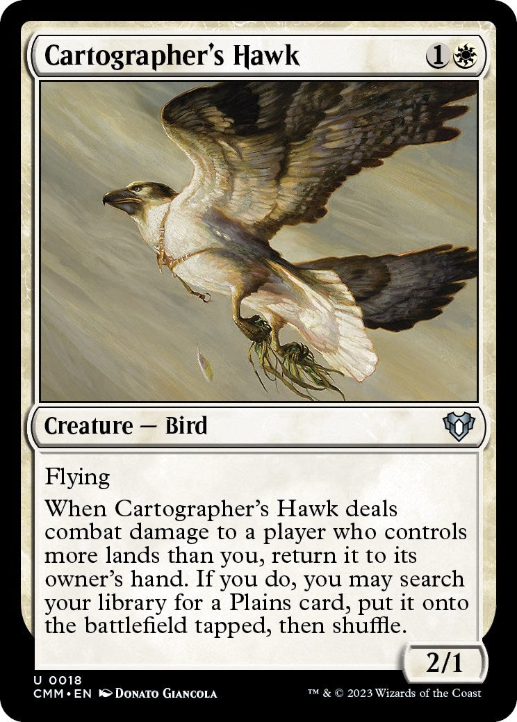Cartographer’s Hawk (18) [CMM] - MTG Single