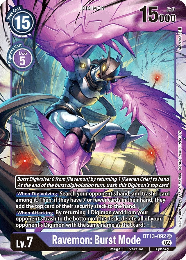 Ravemon: Burst Mode (13092) [BT13] - Digimon Card Game Single