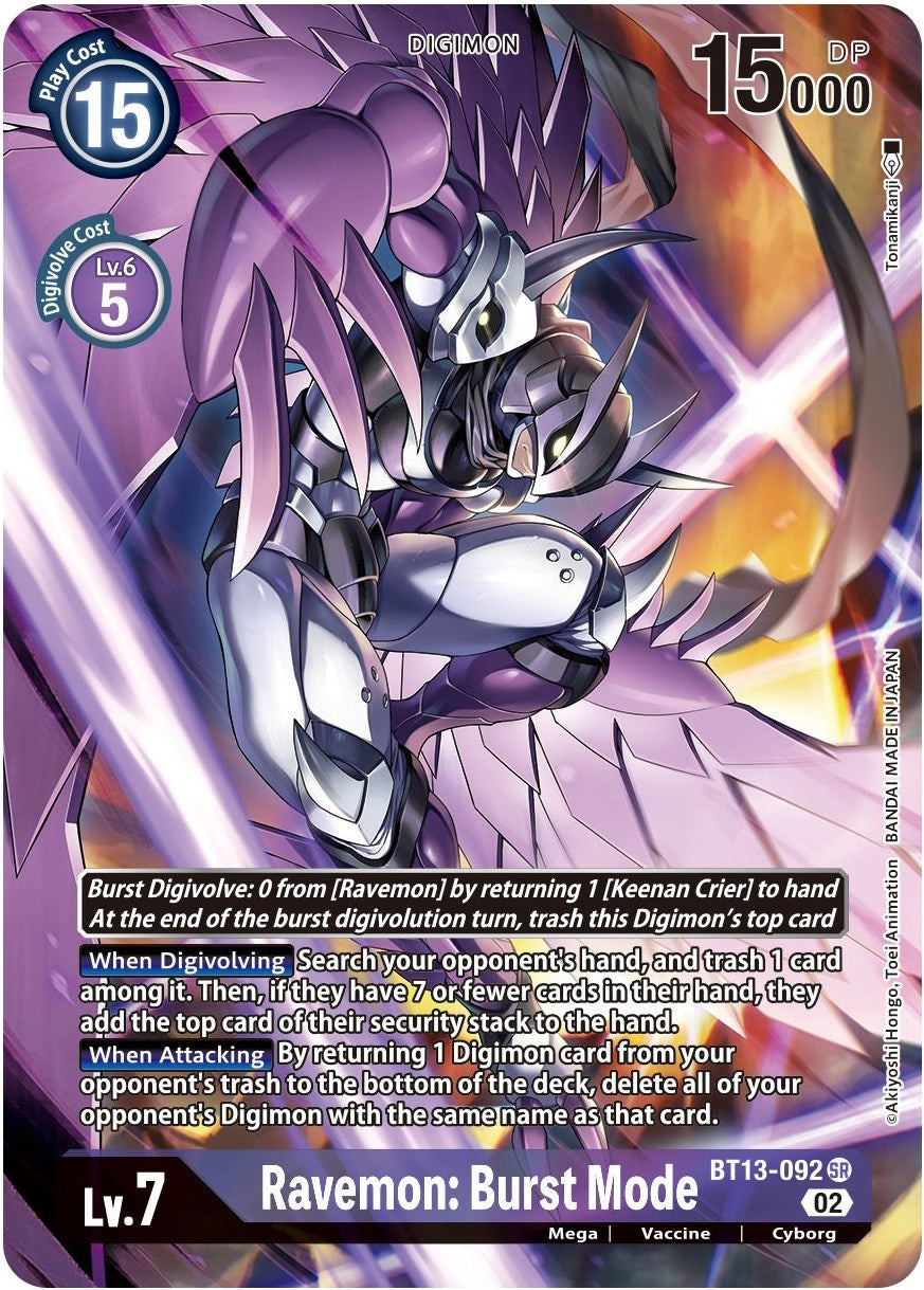 Ravemon: Burst Mode (Alternate Art) (13092) [BT13] - Digimon Card Game Single