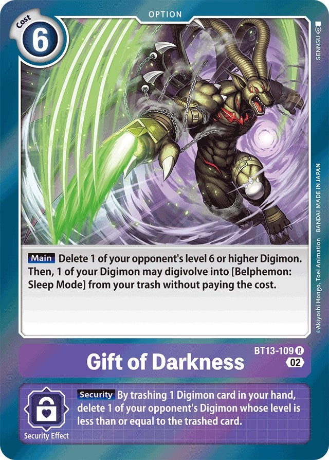 Gift of Darkness (13109) [BT13] - Digimon Card Game Single