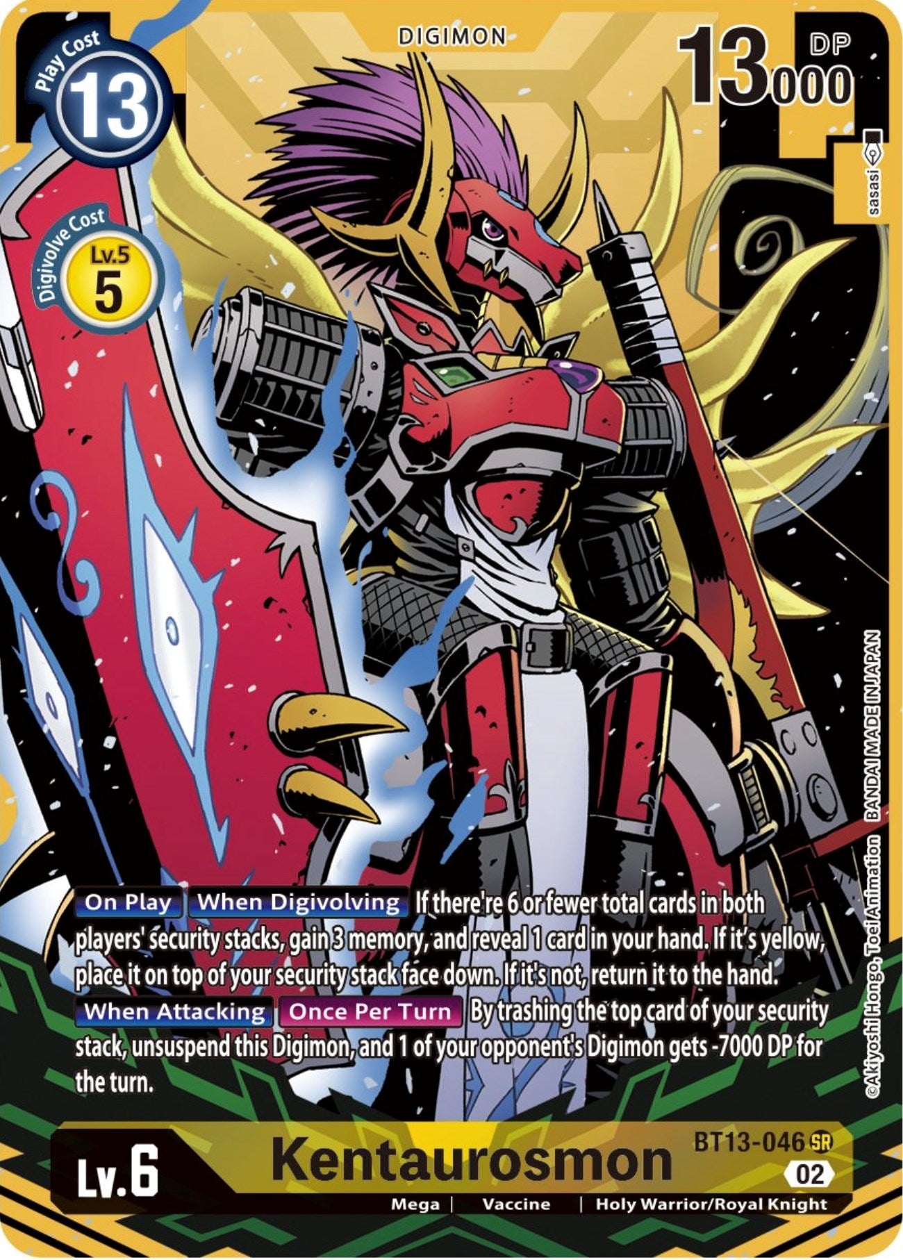 Kentaurosmon (Alternate Art) (13046) [BT13] - Digimon Card Game Single