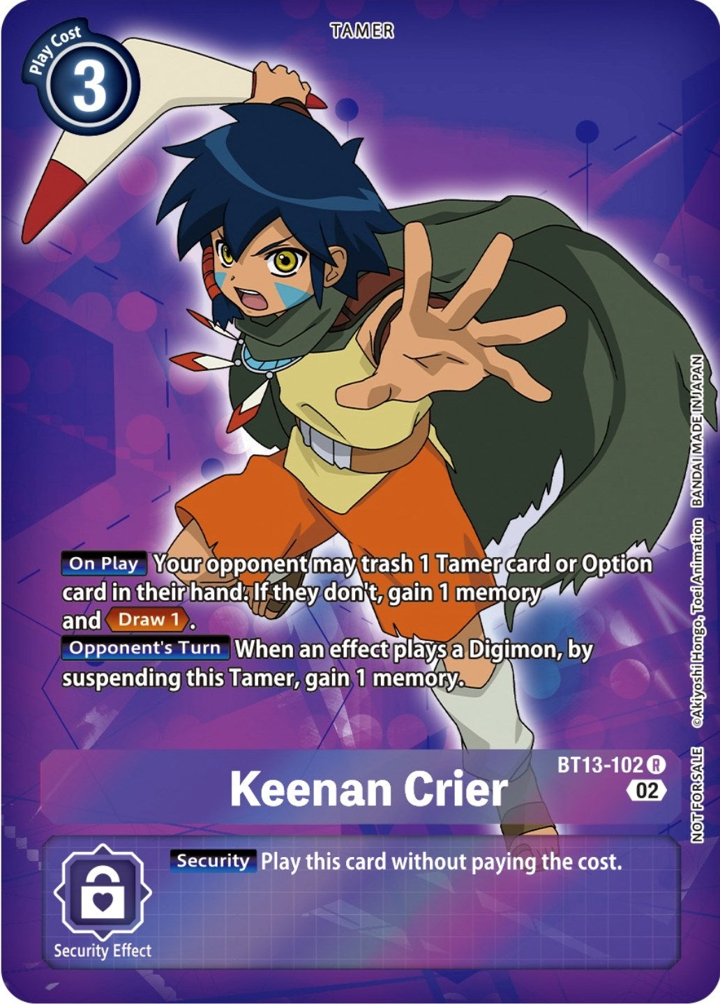 Keenan Crier (Box Topper) (13102) [BT13] - Digimon Card Game Single