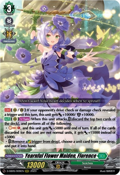 Yearnful Flower Maiden Florence (5009) [D-SS05] - Cardfight Vanguard Single